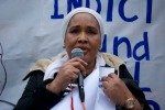 Hawa Bah, mother of Mohamed Bah, speaks at the National Day of Protest to Stop Police Brutality. October 22nd, 2014.